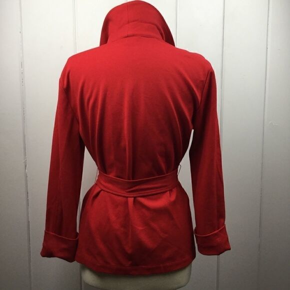 Pendleton Red Tie Waist Modal Wool Jacket MP - Picture 6 of 11